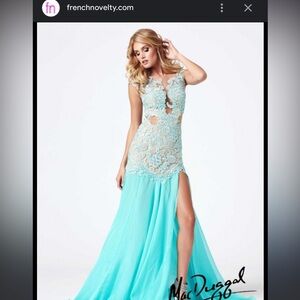 New turquoise blue dress